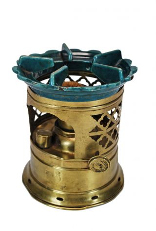 Antique Pierced Brass / Cast Iron Oil Burner,  Stove,  Chantecler,  Paris,  French. photo