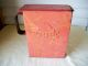 Vintage 50s Tin Metal Laundry Detergent Suds Flakes Soap Box Laundry Decor - Red Primitives photo 1