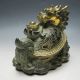 Chinese Bronze Hand Work Statue - Dragon Turtle Other Antique Chinese Statues photo 2