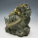 Chinese Bronze Hand Work Statue - Dragon Turtle Other Antique Chinese Statues photo 3