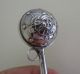 Vintage Solid Sterling Silver Baby Rattle Clown Decoration Hallmarked Other Antique Sterling Silver photo 5