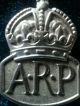 1938 - Solid Silver Hm Military Air Raid Precautions Arp Lapel Badge - London Other Antique Sterling Silver photo 3