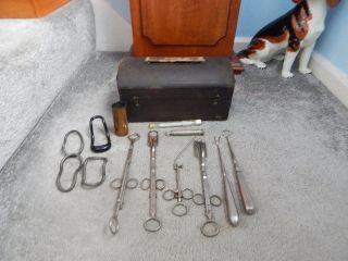 Antique Reynolds & Branson Medical Case & Various Gynaecology Instruments photo