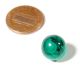 (1) 12mm Czech Antique Lampworked Green Satin Swirl Striped Ball Glass Button Buttons photo 1