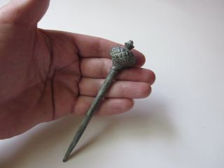 Perfect Ancient Roman Massive Bronze Needle / Possible Weapon Type / photo