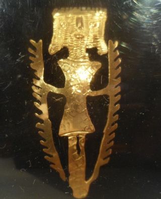 Solid 20 Kt Gold Effigy From Gold Museum Tolima Colombian Culture Wow L@@k photo