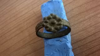 Ancient Roman Empire Bronze Ring (in Form Cluster),  Wearable photo
