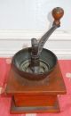 Charming Antique Victorian Baby Food Mill Cast Iron & Wood Grinder Victorian photo 3