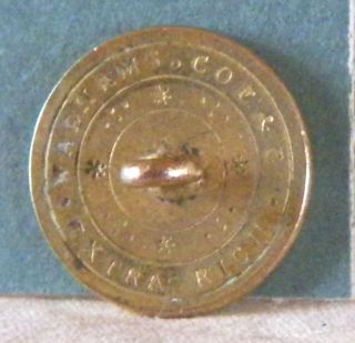 Bb 1835 - 38 Wadhams,  Coe & Co Extra Rich Antique Golden Age Button Medium photo