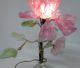 Stunning Vintage Handmade Opalescent Art Glass Boudoir Table Lamp Pink Flower Vg Art Deco photo 7