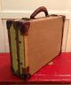Rare Antique 1900s - 1920s Woven Caned Wheat Grass Train Suitcase,  Leather 1900-1950 photo 1