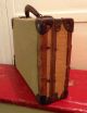 Rare Antique 1900s - 1920s Woven Caned Wheat Grass Train Suitcase,  Leather 1900-1950 photo 2