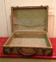 Rare Antique 1900s - 1920s Woven Caned Wheat Grass Train Suitcase,  Leather 1900-1950 photo 5
