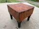 Huge Antique Butcher Block Table - Deeply Worn,  Distressed,  Chipped Lovely 1900-1950 photo 11