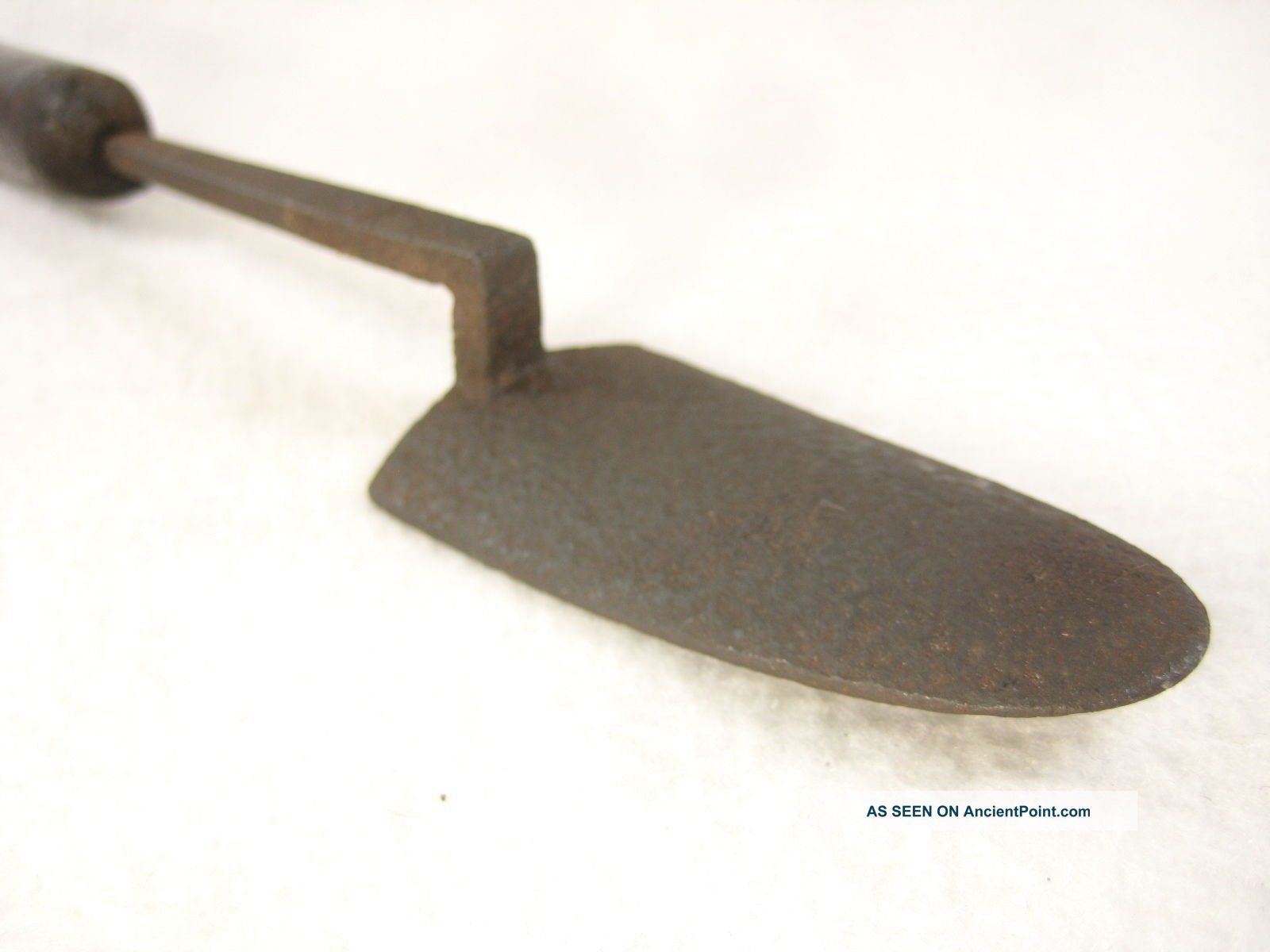 Japanese Vintage Ironing Tool With Wooden Handle