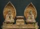 Japanese Vintage: Buddhist Statue Golden Twin Buddha From Meiji Period 13 Statues photo 2
