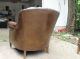 Vintage 60 ' S Century Leather Chair And Ottoman Shiny Brown Look Buy Post-1950 photo 5