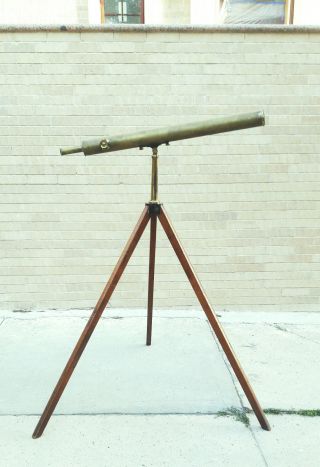 Antique Brass Telescope - Three Inch Objective photo