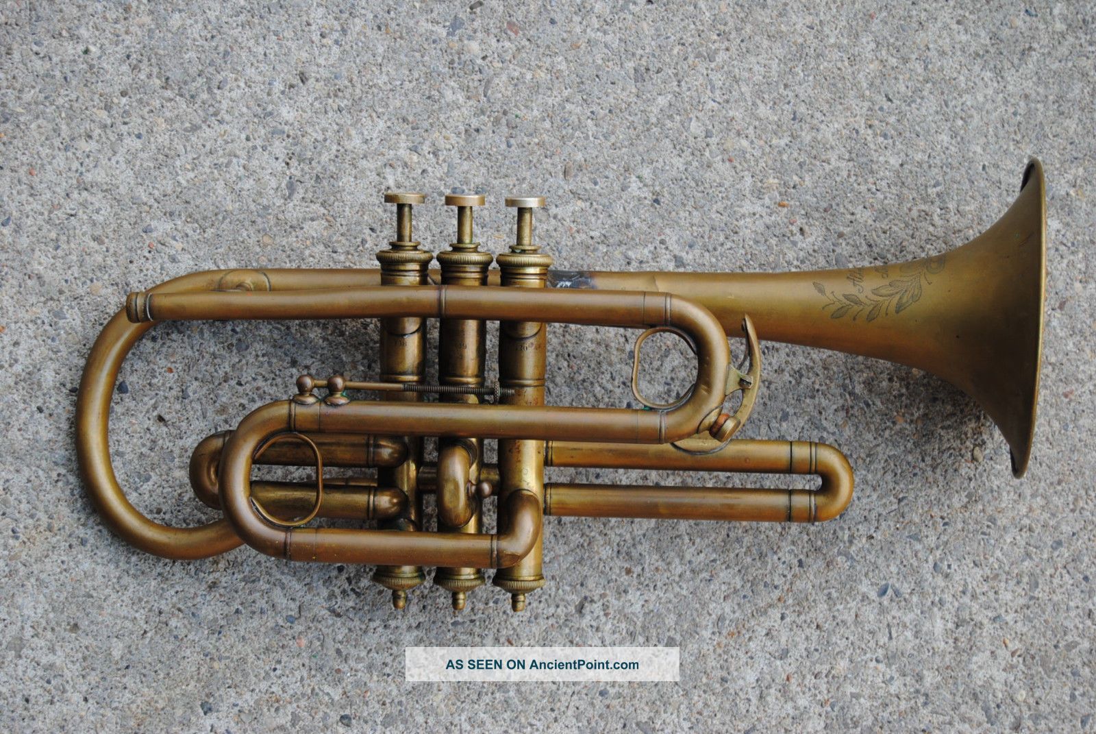 Vintage/antique Abbott Mfg Co Brass Cornet Brass photo
