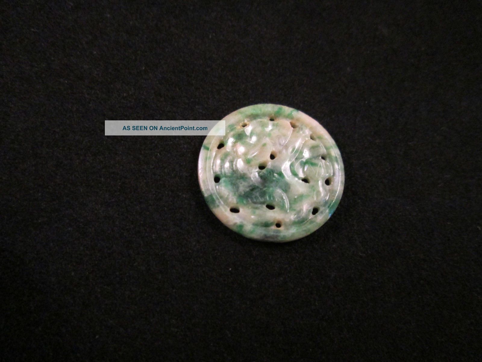 Chinese Endo/meije Period (c.  1860 ' S - 1912) Jade Clothing Button - Trim - Ornament Buttons photo