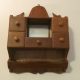 Antique 5 Drawer Wood Apothecary,  Spice Box Hanging W/ Mirror Copper Insert 1800-1899 photo 1