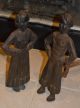 Antique Dutch Hansel & Gretel Fireplace Andirons.  1930 ' S Cast Iron Awesome Look Hearth Ware photo 9