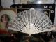 Fan For Girl First Communion,  S Xix,  Rods Bone Hand Carved, Victorian photo 7