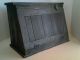 Primitive Country Aged Wood Bread/biscuit Box Removable Shelf Black Distressed Primitives photo 1