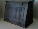 Primitive Country Aged Wood Bread/biscuit Box Removable Shelf Black Distressed Primitives photo 3