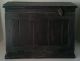Primitive Country Aged Wood Bread/biscuit Box Removable Shelf Black Distressed Primitives photo 5