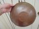 Primitive Antique Hanging Balance Beam Scale Brass Copper Tray Country Store Scales photo 4