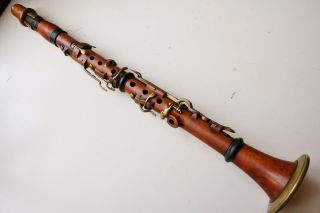 Antique Austrian Boxwood Clarinet C Stamped J.  Ziegler Wien C.  1830 photo