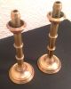 Two Antique Solid Brass Spring Action 13 