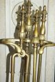 English Victorian Style Brass Fireplace Hearth Tools & Stand Hearth Ware photo 11