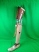 Antique Early 1900 ' S Prosthetic Artificial Leg Wood Metal Leather Left Other Medical Antiques photo 2