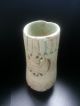 Vintage Egyptian Glazed Jar With Narrow Base & Openwork Scarab Motifs To Neck Egyptian photo 2