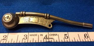 Royal Navy Bosun Whistle Boatswain Pipe Wwii Sterling Silver Antique Call photo