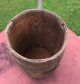 Old Vtg Antique Wood Iron Bound Primitive Rustic Nail Container Keg Primitives photo 1