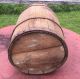 Old Vtg Antique Wood Iron Bound Primitive Rustic Nail Container Keg Primitives photo 2