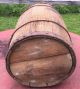 Old Vtg Antique Wood Iron Bound Primitive Rustic Nail Container Keg Primitives photo 3