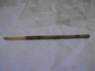 Antique French Solid Silver Dip Pen,  Lorraine Cross Pattern,  Early 20th Century. photo