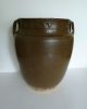 Ancient Chinese Stoneware Pottery Strap Handled Olive Vessel Jar Green Glazed Pots photo 1