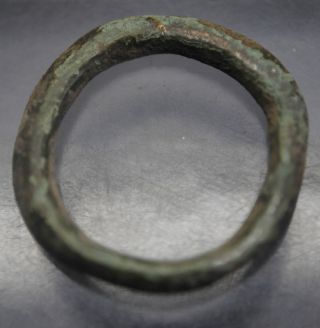 Rare Ancient Bronze Age Warriors Finger Ring 1100 - 900 Bc British Found photo