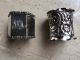 2 Antique Napkin Rings Silverplate Ornate One Monogrammed Napkin Rings & Clips photo 1