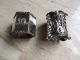 2 Antique Napkin Rings Silverplate Ornate One Monogrammed Napkin Rings & Clips photo 5