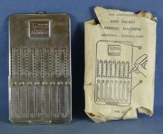 C.  1940s - 1950s Tasco Pocket Arithmometer Mechanical Calculator photo
