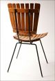 Mid Century Modern Wood Chair Vtg Arthur Umanoff Slat Wooden Danish Iron 50s/60s Post-1950 photo 7