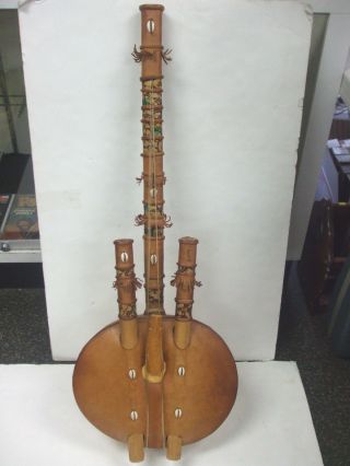 Vintage Kora West African Traditional Handmade Stringed Gourd Instrument photo