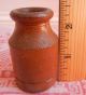 Antique Primitive Miniature Stoneware Crock Swasey ? Toy Give Away Sample 2 1/2 