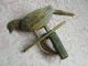 Antique Craved Wooden Wood Carving Folk Art Animated Pecking Bird Motion Toy Primitives photo 1